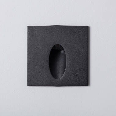 Image of Edit Wabi 3W Square Oval LED Recessed Outdoor Wall Light