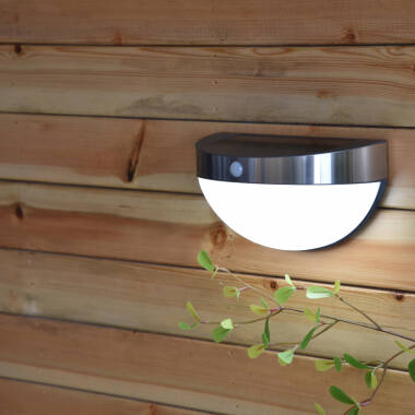 Lutec Bubble Solar LED Flush Wall Light with PIR Sensor