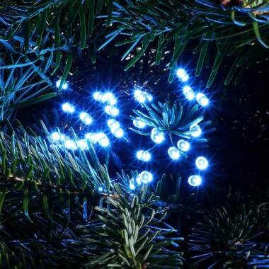 Edit 17.92M Ice Blue LED Multi-Function String Lights - Green Cable