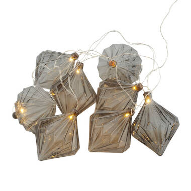 Sirius Nellie Glass Battery Operated LED String Lights - 8 Lights