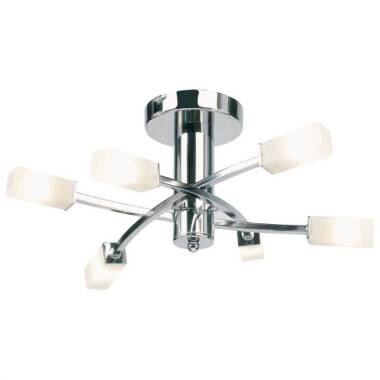 Endon Kennedy 6 Arm Semi-Flush Ceiling Light