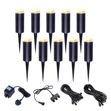 EasyFit Core 12v Garden Lights - Botanic LED Post Lights Kit - 10 Lights