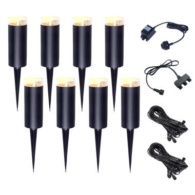 EasyFit Core 12v Garden Lights - Botanic LED Post Lights Kit - 8 Lights