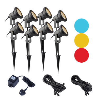 EasyFit Core 12v Garden Lights - Scene LED Spotlight Kit - 8 Lights