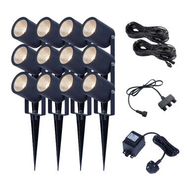 EasyFit Core 12v Garden Lights - Fern LED Garden Spotlight Kit - 12 Lights