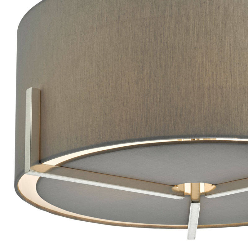 Image of Dar Santino Fabric Ceiling Pendant Light