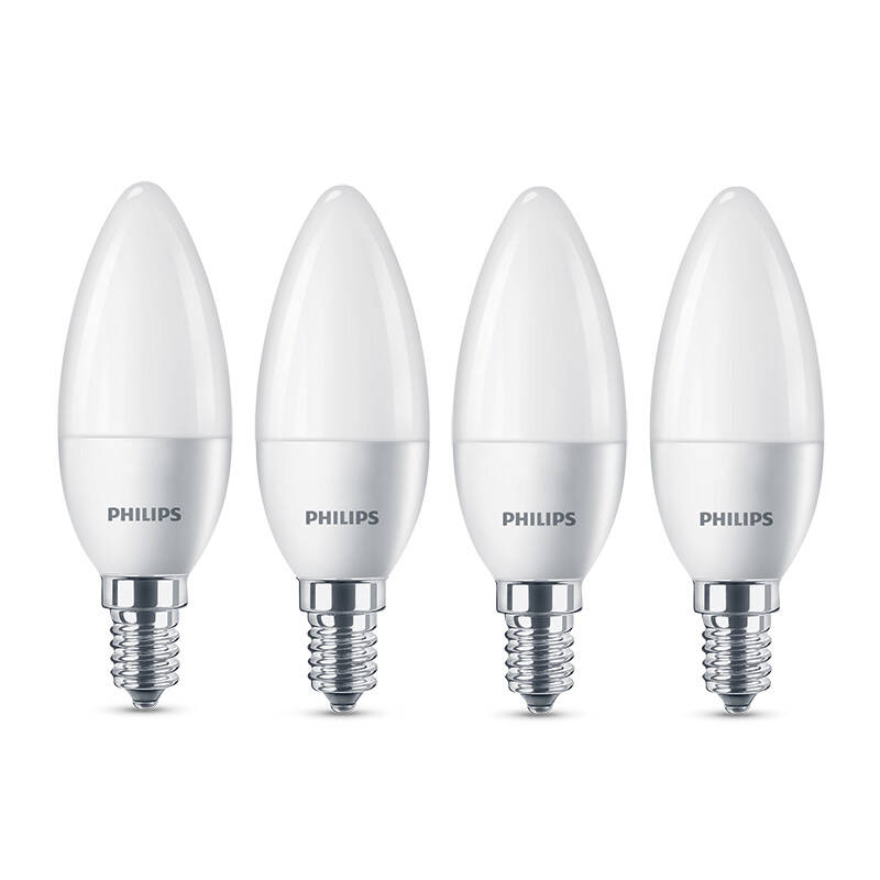 Image of Philips 5.5W Warm White LED Candle Bulb - Small Screw Cap