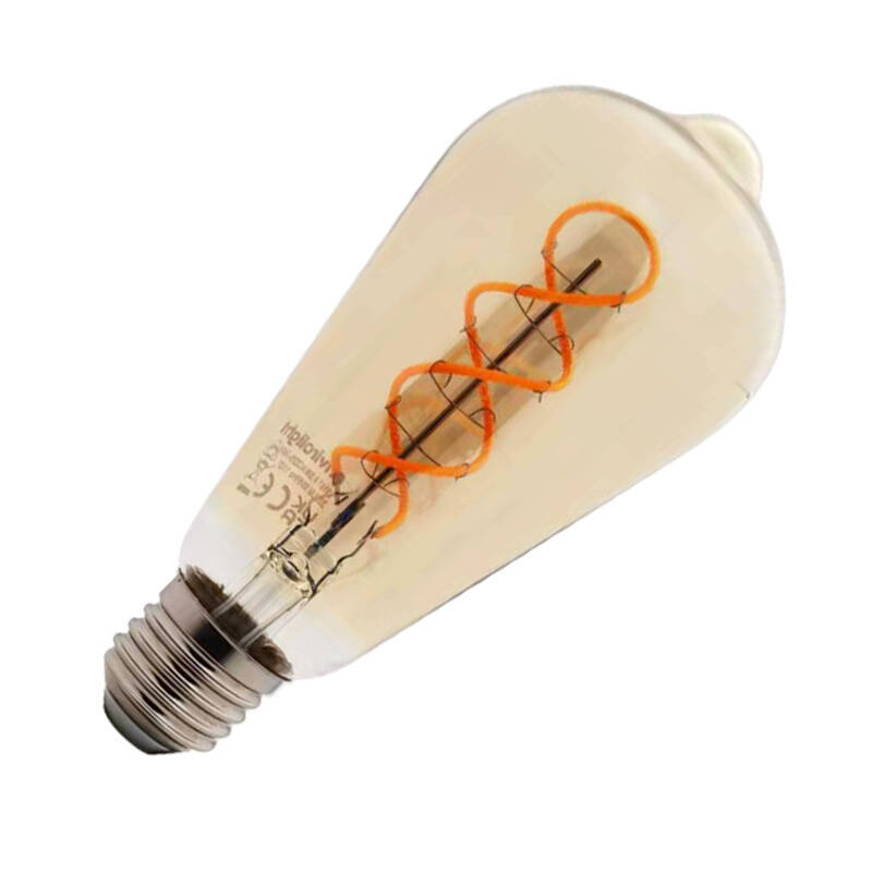 Image of Envirolight 4W Dimmable 320lm LED Spiral Decorative Filament Squirrel Cage Bulb - Screw Cap