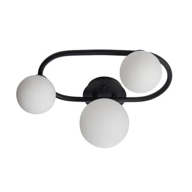 Image of Endon Pulsa 3 Light Circle Semi-Flush Ceiling Light