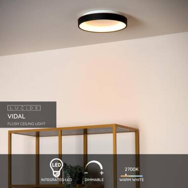 Image of Lucide Vidal 20W LED Flush Ceiling Light