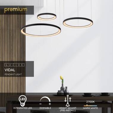 Image of Lucide Vidal 120W LED Ceiling Pendant Light