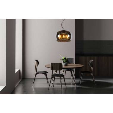 Image of Lucide Olivia Large Glass Ceiling Pendant Light