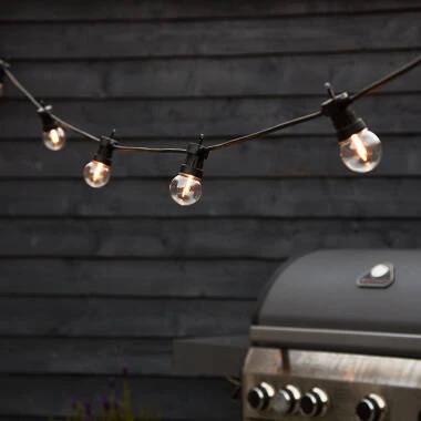 Image of EasyFit Core 12v Garden Lights - Golf Ball LED Festoon Lights - 10 Lights