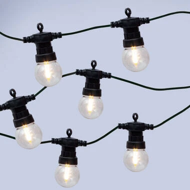Image of EasyFit Core 12v Garden Lights - Golf Ball LED Festoon Lights - 10 Lights