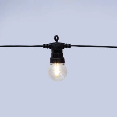 Image of EasyFit Core 12v Garden Lights - Golf Ball LED Festoon Lights - 10 Lights