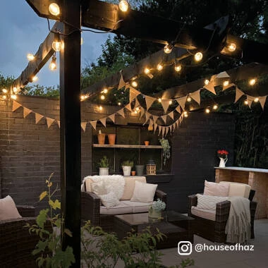 Image of EasyFit Core 12v Garden Lights - Golf Ball LED Festoon Lights - 10 Lights
