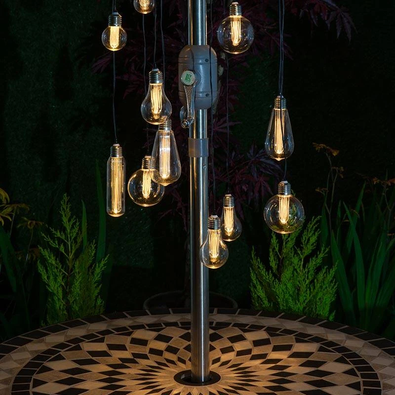 Image of Filament Battery Operated LED Festoon Spiral Chandelier