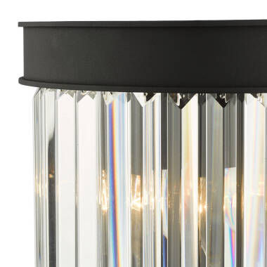 Image of Dar Celeus Crystal Flush Wall Light