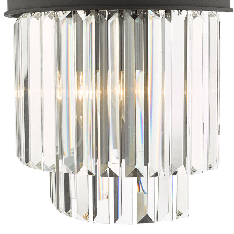 Image of Dar Celeus Crystal Flush Wall Light