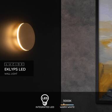Image of Lucide Eklyps LED Flush Wall Light