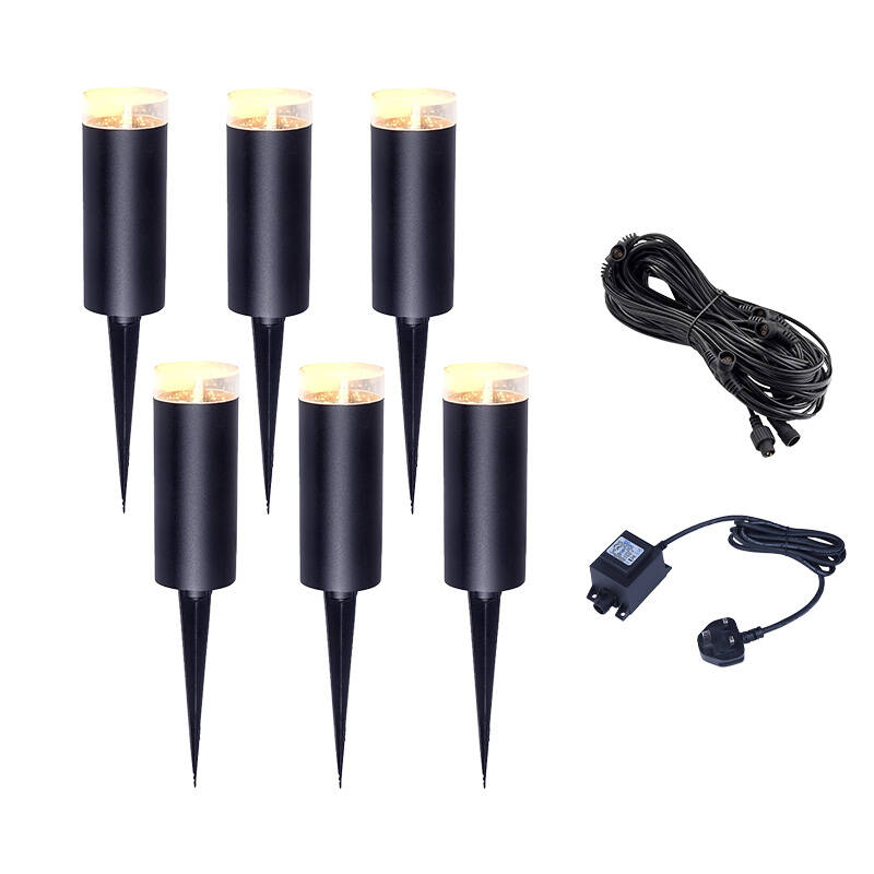 Image of EasyFit Core 12v Garden Lights - Botanic LED Post Lights Kit - 6 Lights