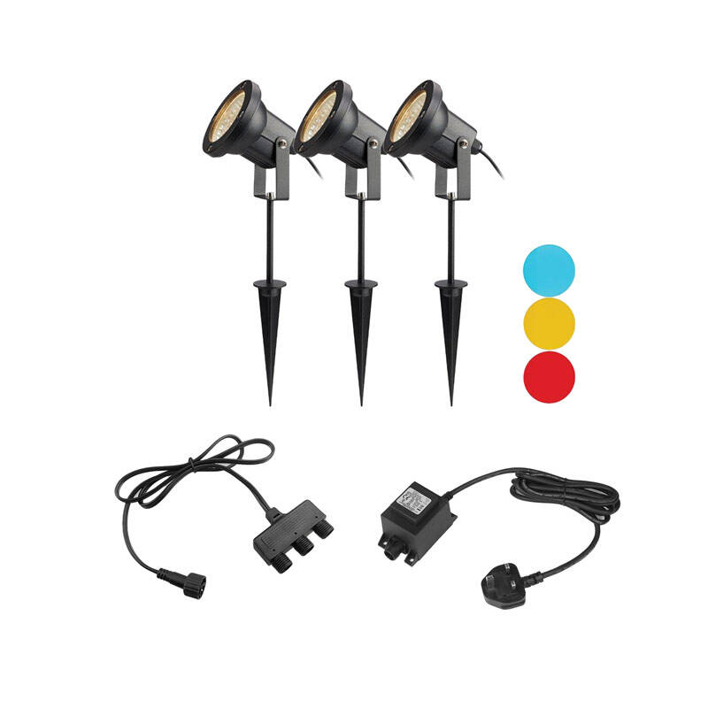 Image of EasyFit Core 12v Garden Lights - Scene LED Spotlight Kit - 3 Lights