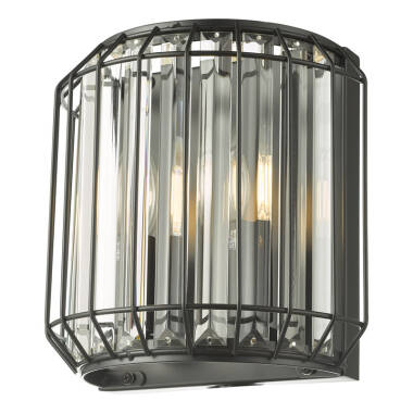 Image of Dar Naeva 2 Light Flush Wall Light