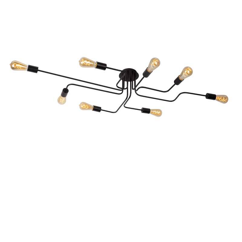Image of Lucide Lester 8 Arm Semi-Flush Ceiling Light