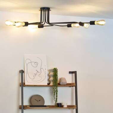 Image of Lucide Lester 8 Arm Semi-Flush Ceiling Light
