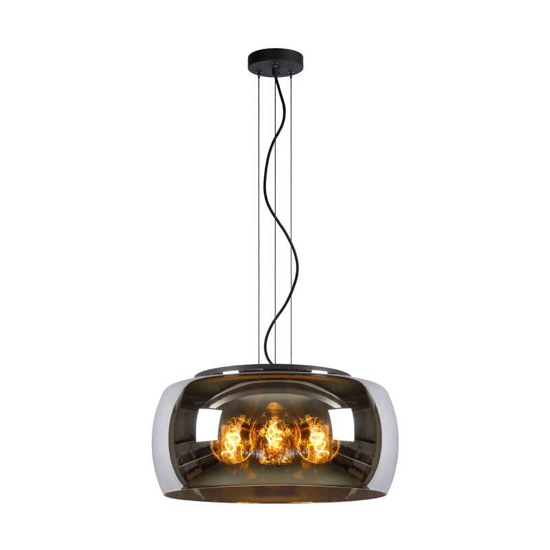 Image of Lucide Olivia Large Glass Ceiling Pendant Light