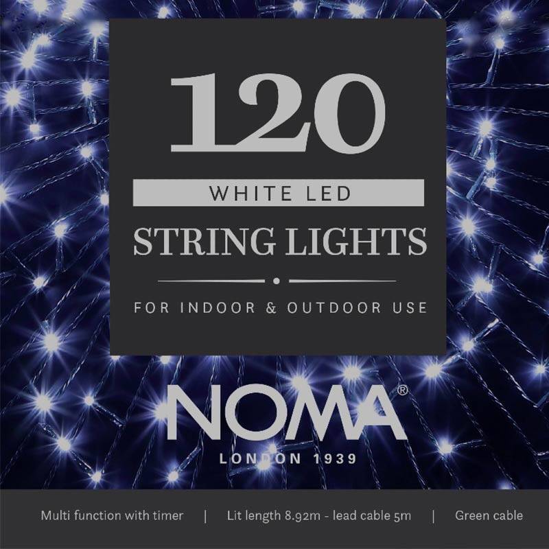 Image of Edit 8.92M Ice Blue LED Multi-Function String Lights - Green Cable