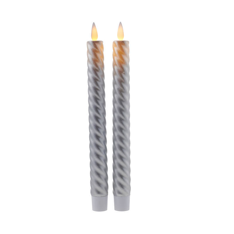 Image of Sirius Sara Wave Battery Operated LED Wax Taper Candle - Set of 2