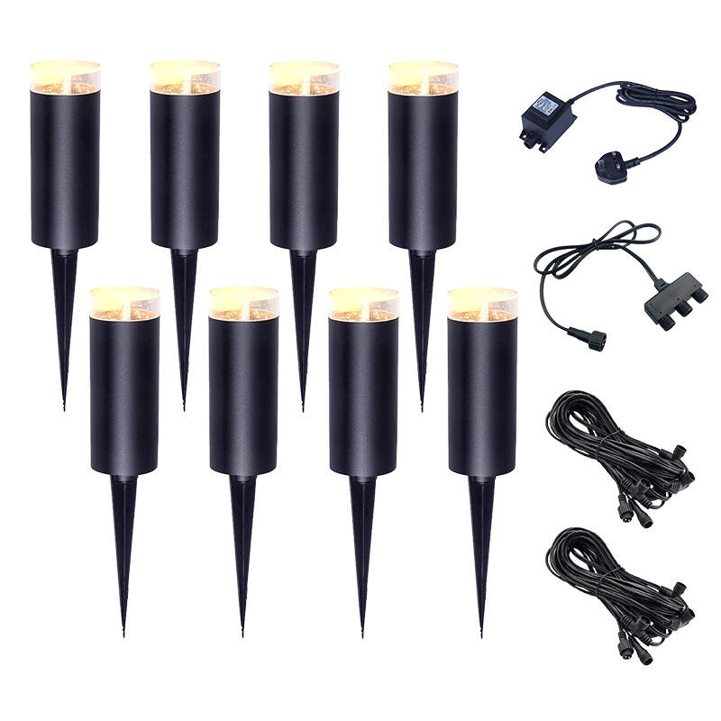 Image of EasyFit Core 12v Garden Lights - Botanic LED Post Lights Kit - 8 Lights