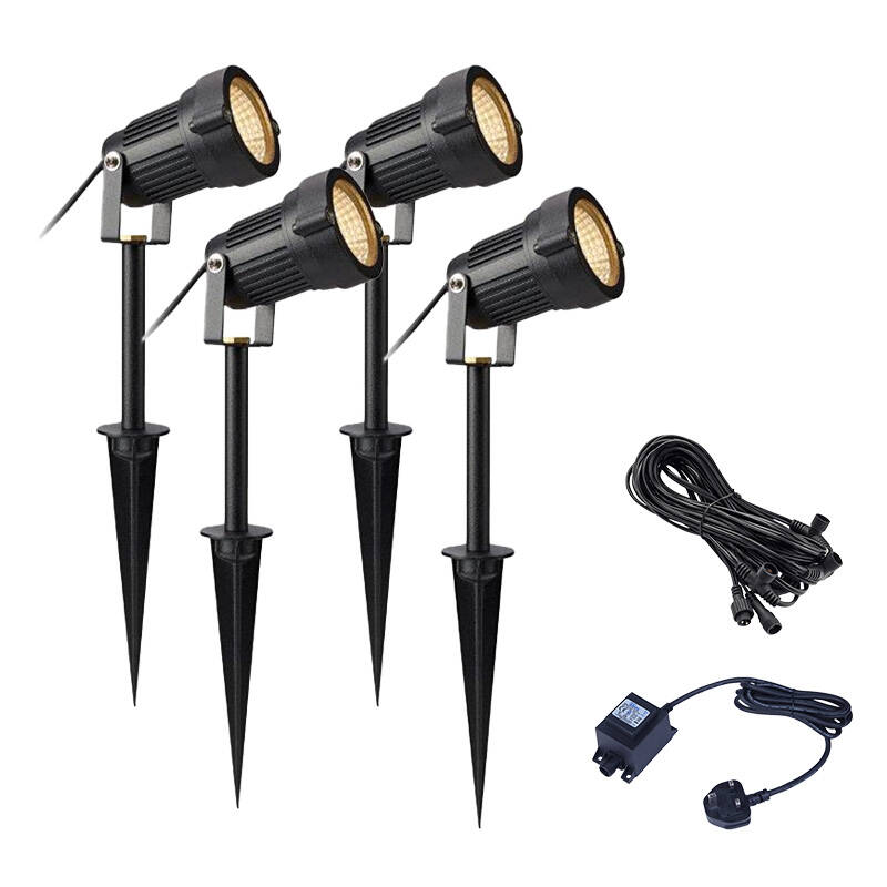 Image of EasyFit Core 12v Garden Lights - Bloom LED SpotLights Kit - 4 Lights