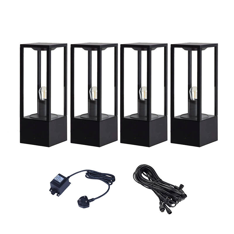 Image of EasyFit Core 12v Garden Lights - Aspen LED Pedestal Light Kit - 4 Lights