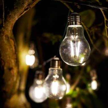 Image of Eureka Retro Solar LED String Lights - 10 Lights