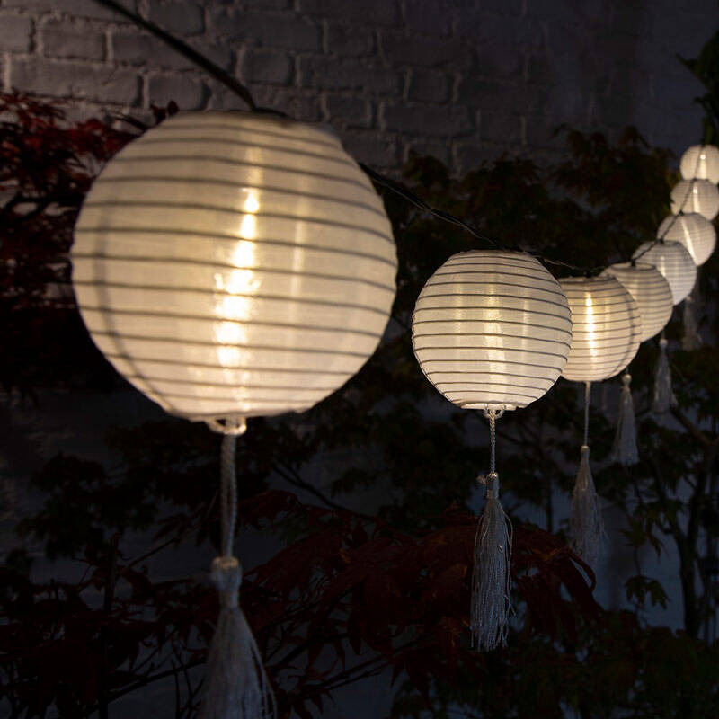 Image of 1.8M Chinese Lantern Solar LED String Lights