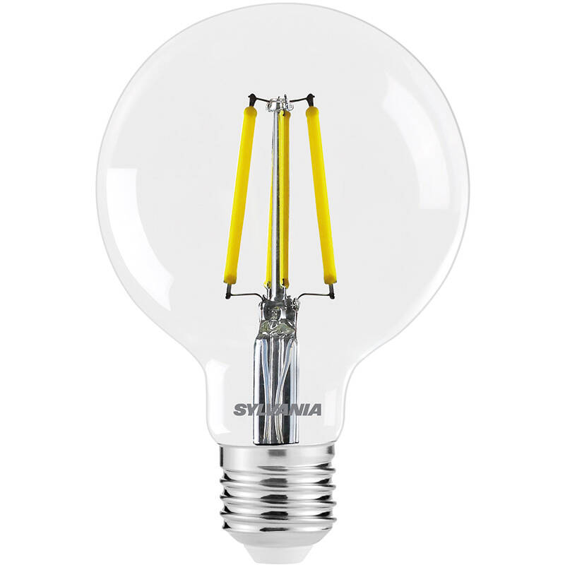 Image of Sylvania 4W Non-Dimmable LED Decorative Filament 95mm Clear Globe Bulb - Screw Cap