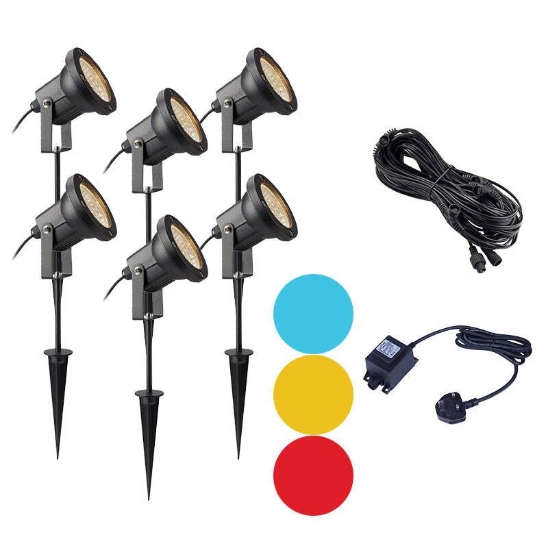 Image of EasyFit Core 12v Garden Lights - Scene LED Spotlight Kit - 6 Lights