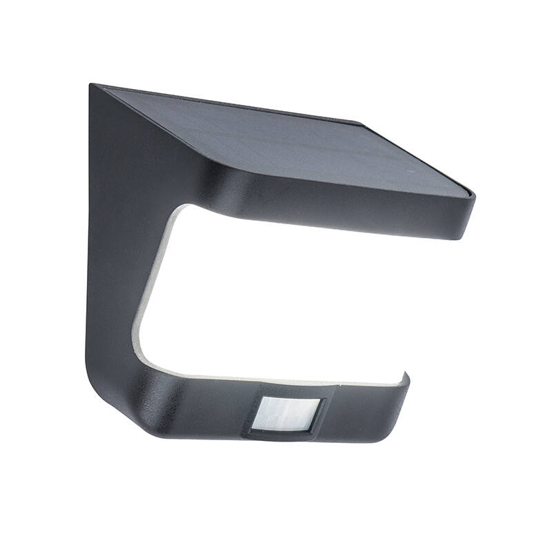 Image of Lutec Try Solar LED Outdoor Flush Wall Light with PIR Sensor