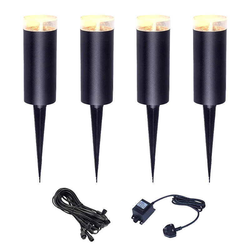 Image of EasyFit Core 12v Garden Lights - Botanic LED Post Light Kit - 4 Lights