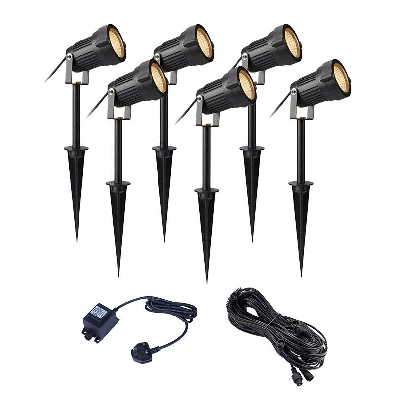 Image of EasyFit Core 12v Garden Lights - Bloom LED SpotLights Kit - 6 Lights