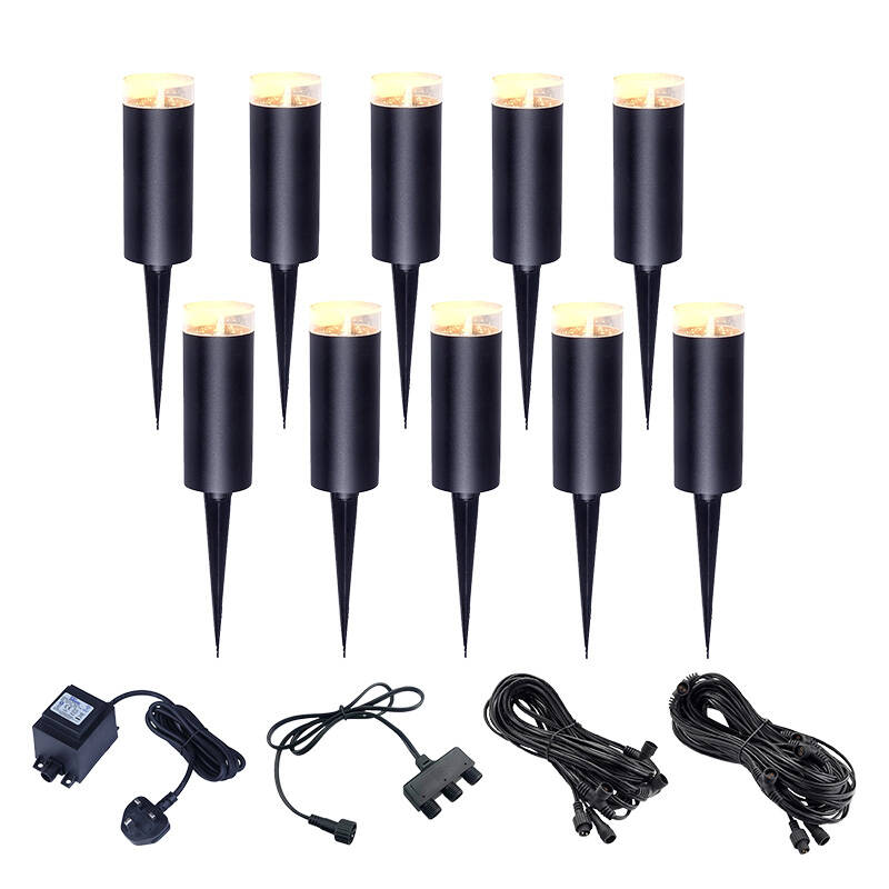 Image of EasyFit Core 12v Garden Lights - Botanic LED Post Lights Kit - 10 Lights