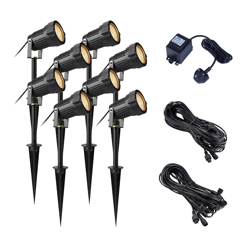 Image of EasyFit Core 12v Garden Lights - Bloom LED SpotLights Kit - 8 Lights