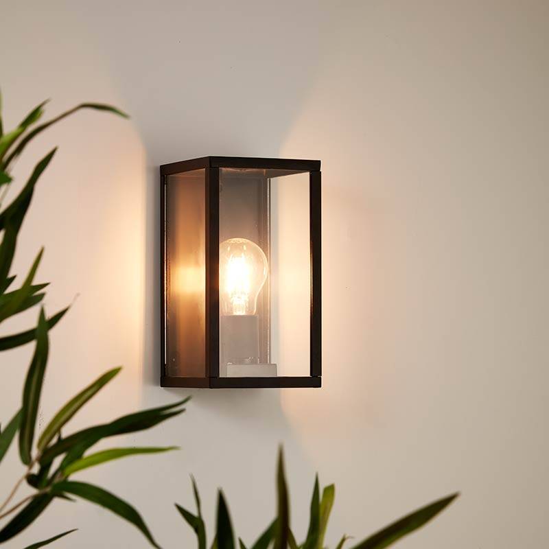 Image of Edit Dove Half Lantern Outdoor Wall Light