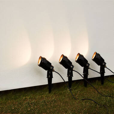 Image of EasyFit Core 12v Garden Lights - Palm 6W LED Garden Spotlight Kit - 4 Lights