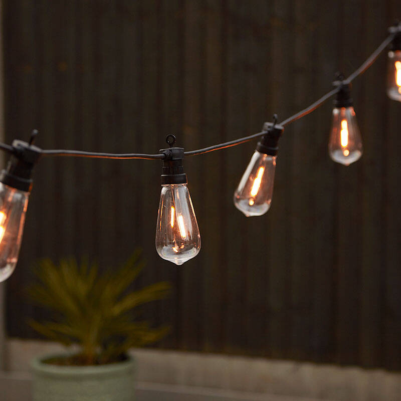 Image of EasyFit Core 12v Garden Lights - Squirrel Cage LED Festoon Lights - 10 Lights