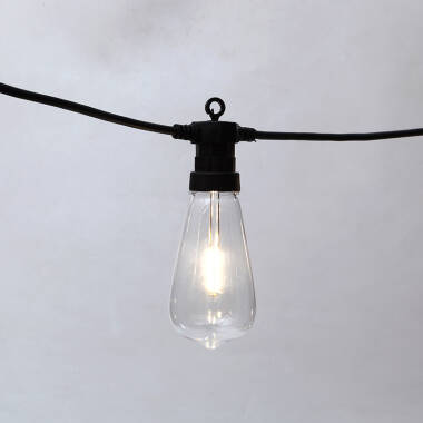 Image of EasyFit Core 12v Garden Lights - Squirrel Cage LED Festoon Lights - 10 Lights