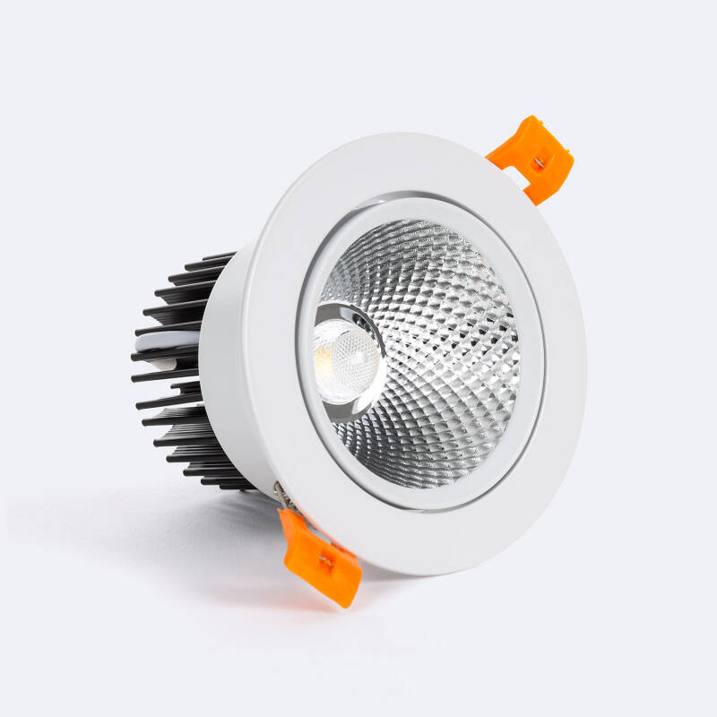 Image of Round 9W Cool Daylight COB LED Adjustable Downlight Cutout 90mm