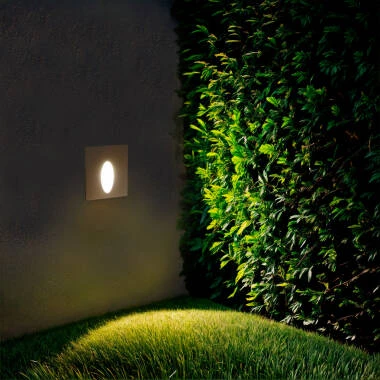Edit Wabi 3W Square Oval LED Recessed Outdoor Wall Light